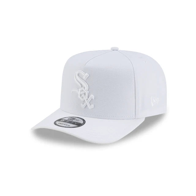 Chicago White Sox New Era White Team Logo A-Frame 9FIFTY Snapback Hat