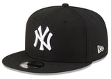 New York Yankees New Era Black Chain Stitch 9FIFTY Snapback Adjustable Hat - Pro Jersey Sports
