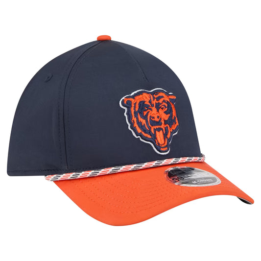 Men's Navy/Orange Chicago Bears Rope M-Crown A-Frame 39THIRTY Flex Hat