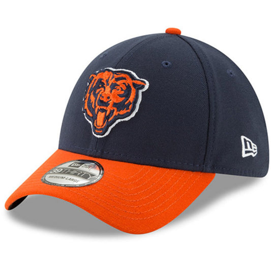 Men's New Era Navy/Orange Chicago Bears Team Classic Two-Tone 39THIRTY Flex Hat