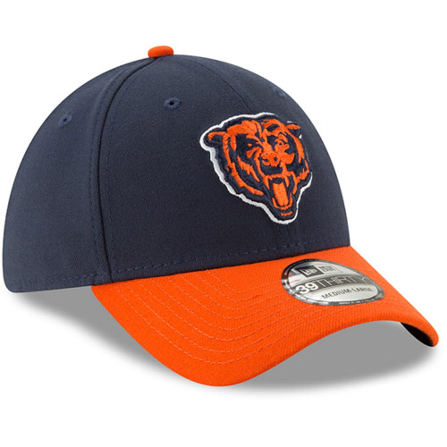 Men's New Era Navy/Orange Chicago Bears Team Classic Two-Tone 39THIRTY Flex Hat