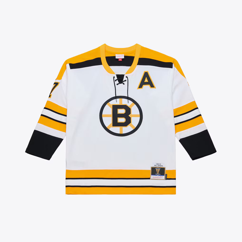 Men's Boston Bruins Phil Esposito White 1969-70 Power Play Jersey