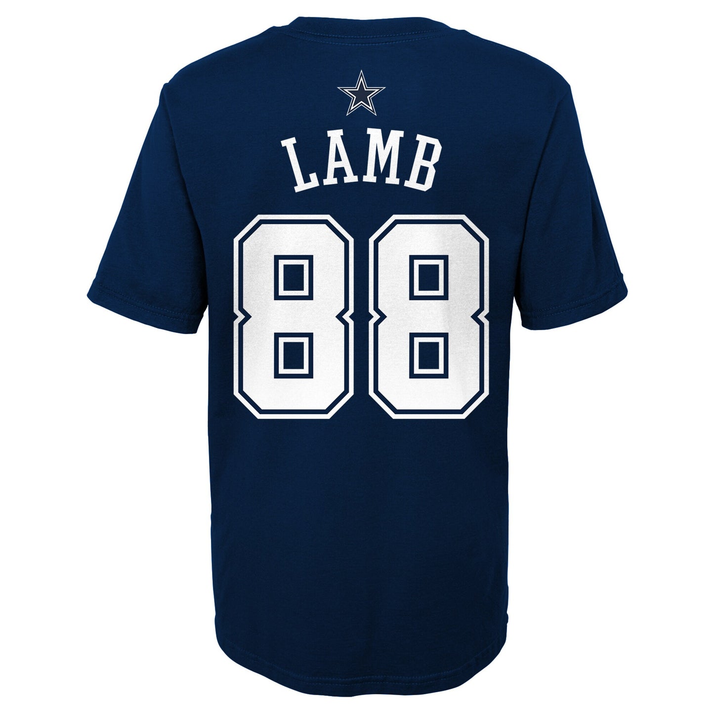 Youth Ceedee Lamb Dallas Cowboys Navy Mainliner Player Name & Number T-Shirt