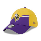 Men's Minnesota Vikings Primary Logo New Era Yellow/Purple 2023 Sideline 39THIRTY Flex Hat - Pro Jersey Sports