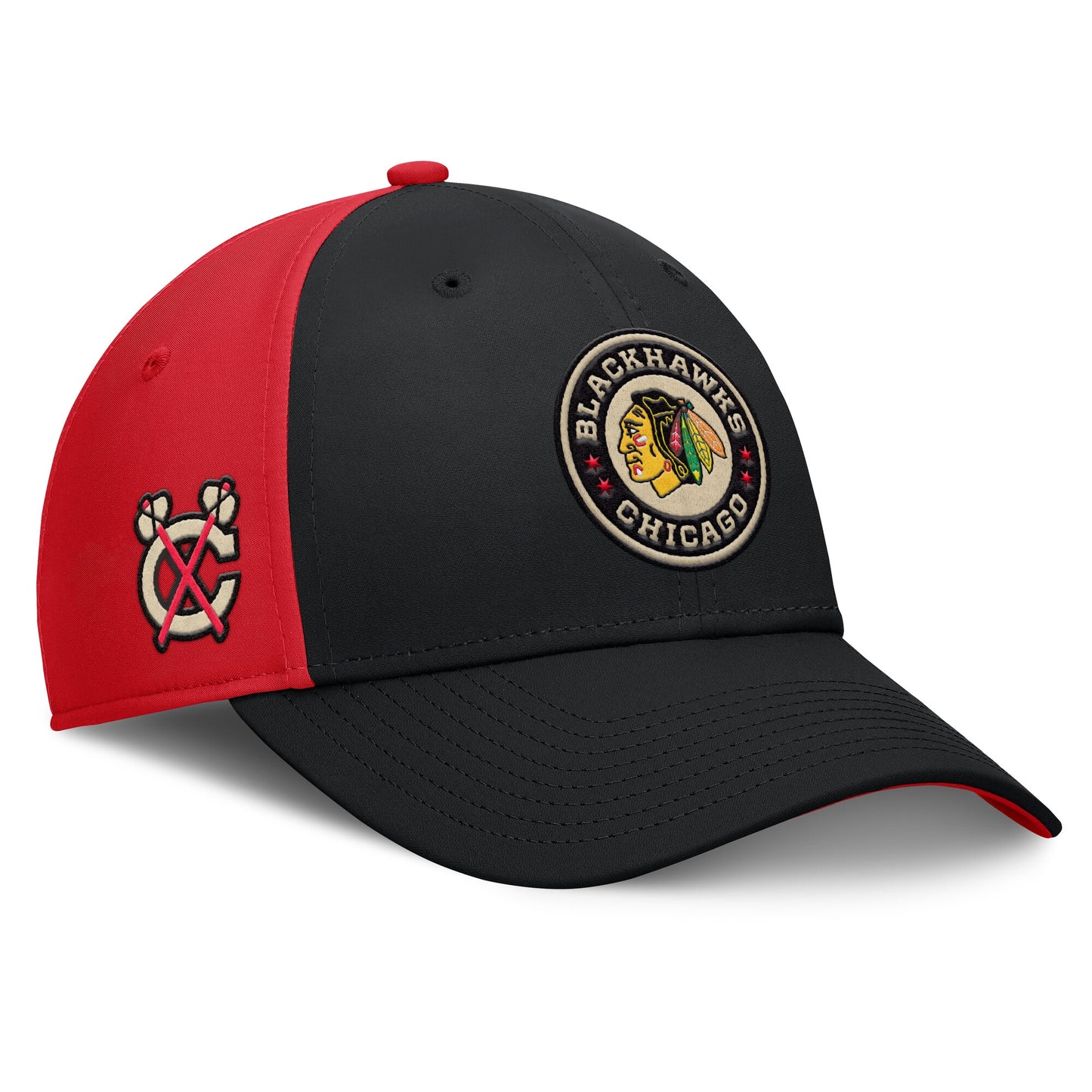 Chicago Blackhawks Fanatics 2025 NHL Winter Classic Flex Hat - Black/Red