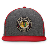Men's Chicago Blackhawks Fanatics Heather Gray/Red 2025 NHL Winter Classic Novelty Strapback Hat - Pro Jersey Sports