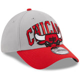 Men's Chicago Bulls New Era Gray/Red Tip-Off Two-Tone 39THIRTY Flex Hat - Pro Jersey Sports