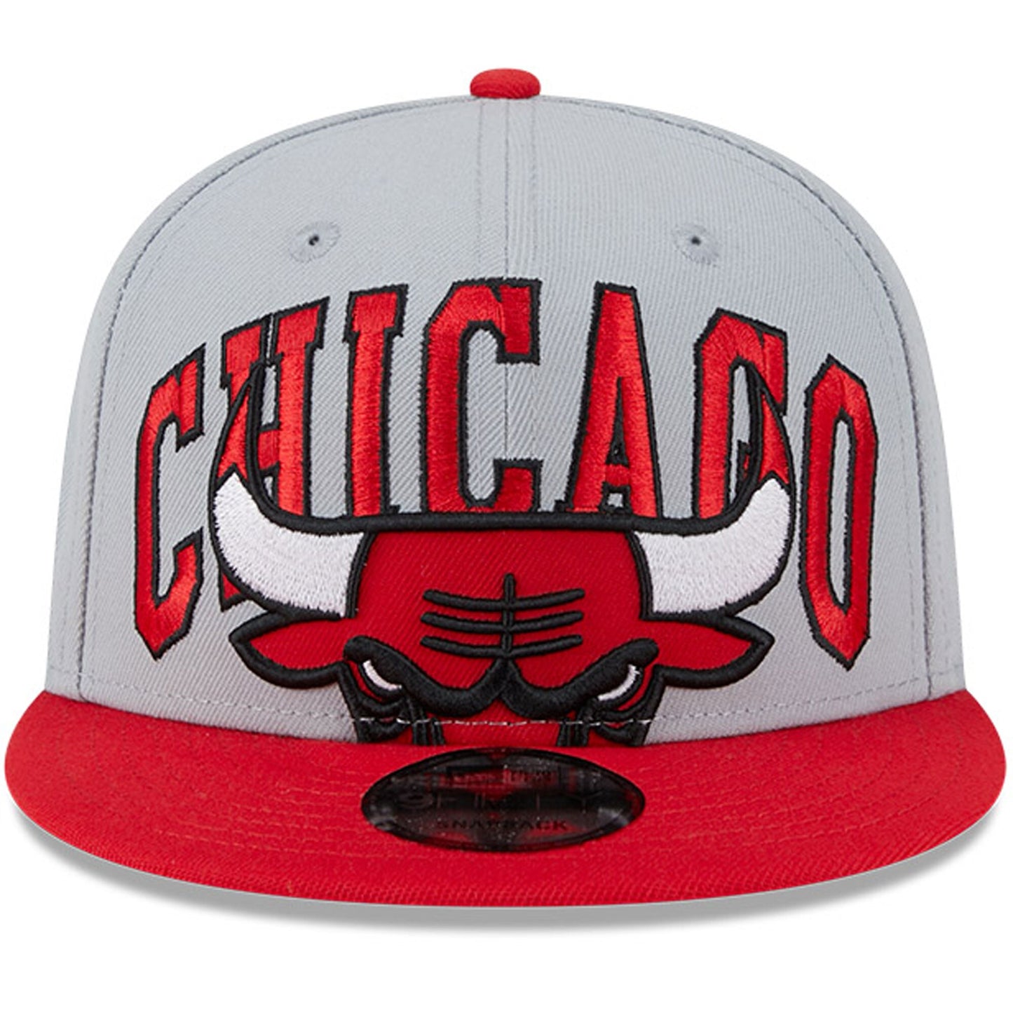 Men's Chicago Bulls New Era Gray/Red Tip-Off Two-Tone 9FIFTY Snapback Hat