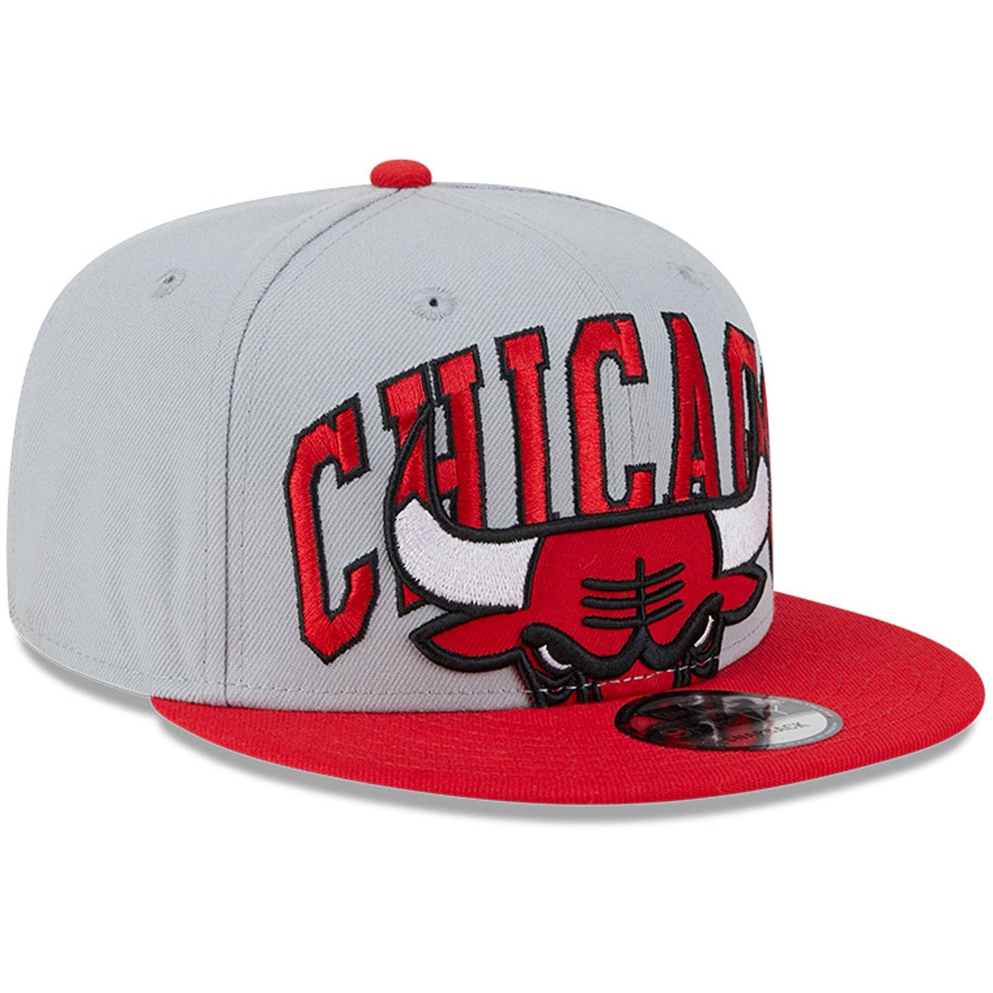 Men's Chicago Bulls New Era Gray/Red Tip-Off Two-Tone 9FIFTY Snapback Hat