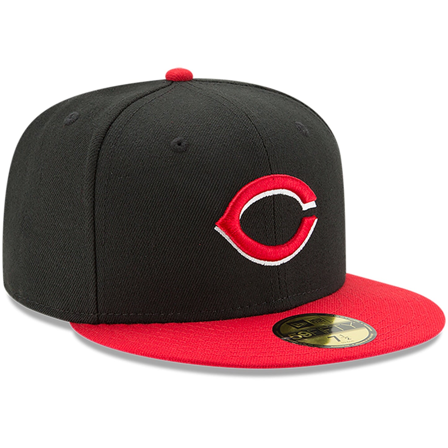 Men's Cincinnati Reds New Era Black/Red Alternate Authentic Collection On-Field 59FIFTY Fitted Hat