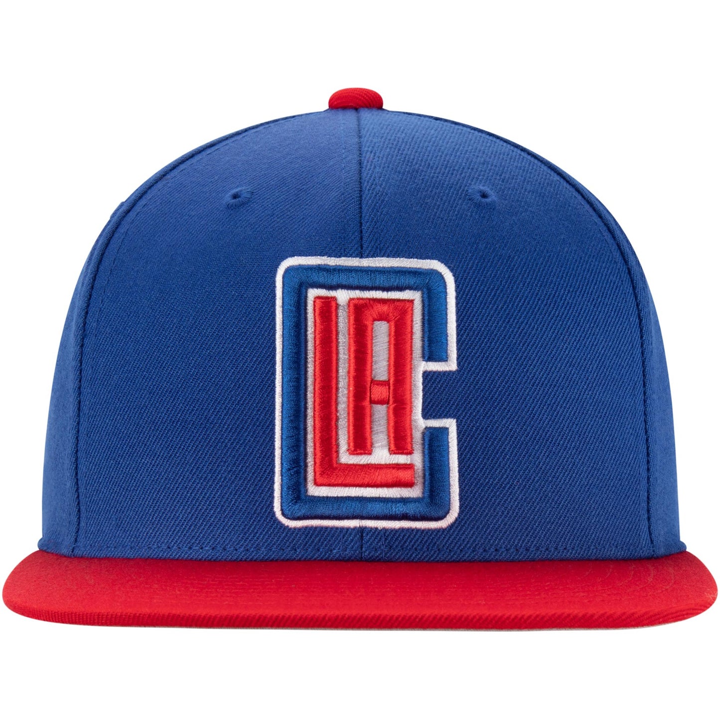 Mens NBA Los Angeles Clippers Royal/Red Wool 2 Tone Snapback Hat By Mitchell And Ness
