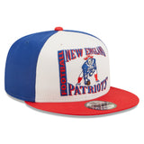 New England Patriots Historic Logo Retro Sport 3 Tone New Era 9FIFTY Snapback Hat - Pro Jersey Sports