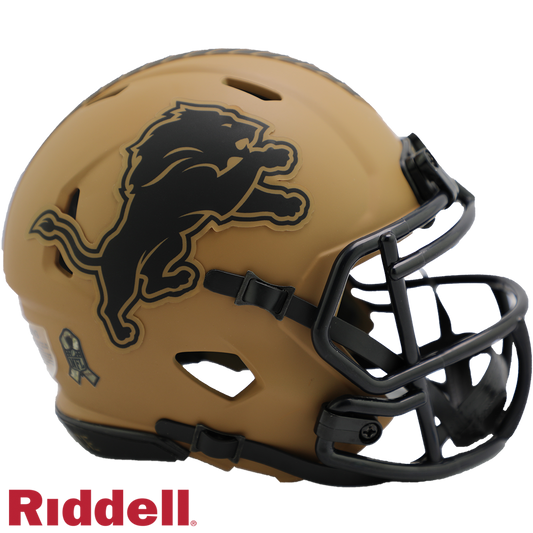Detroit Lions 2023 NFL Salute to Service Riddell Speed Mini Helmet