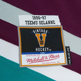 Men's Teemu Selanne Anaheim Ducks Mitchell & Ness 1996/97 Blue Line Player Jersey -Purple - Pro Jersey Sports