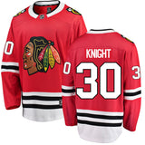 Youth Spencer Knight Chicago Blackhawks Red Home Fanatics Premium Twill Breakaway Replica Jersey - Pro Jersey Sports