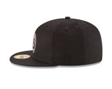 Chicago Cubs New Era Black Static 59FIFTY Fitted Hat - Pro Jersey Sports