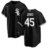 Bobby Jenks Chicago White Sox NIKE Replica Men's Alternate Black Jersey With Premium Lettering - Pro Jersey Sports