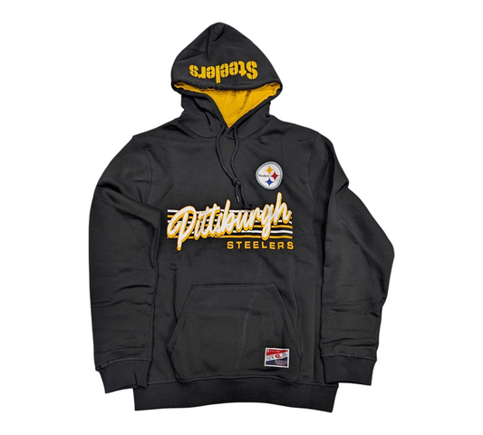 Men's Pittsburgh Steelers New Era Black Fleece Pullover Hoodie - Pro Jersey Sports