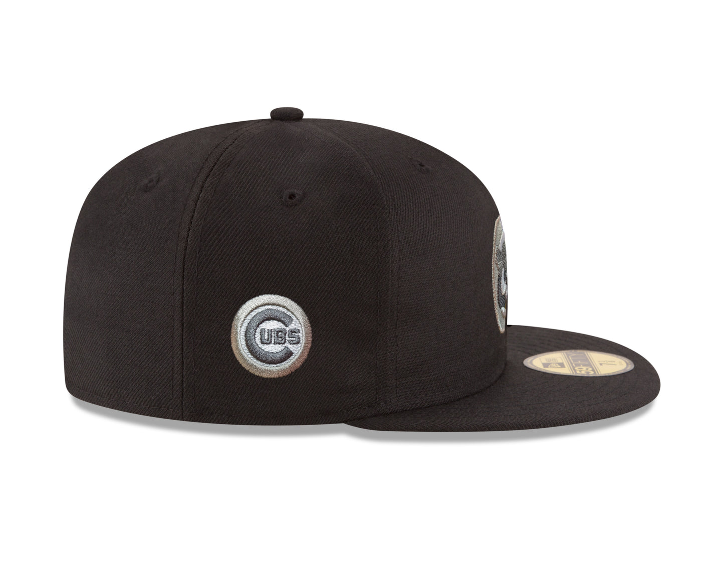 Chicago Cubs New Era Black Static 59FIFTY Fitted Hat