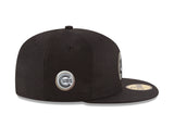 Chicago Cubs New Era Black Static 59FIFTY Fitted Hat - Pro Jersey Sports
