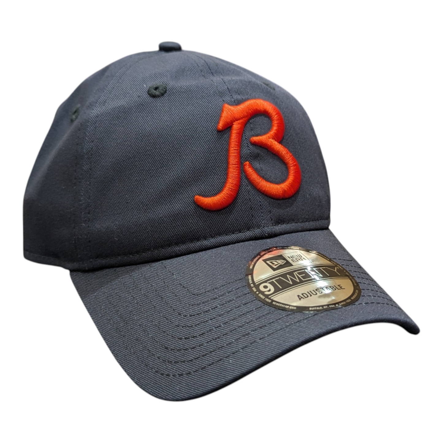Chicago Bears New Era Navy B Gridiron 9TWENTY Adjustable Hat - Pro Jersey Sports