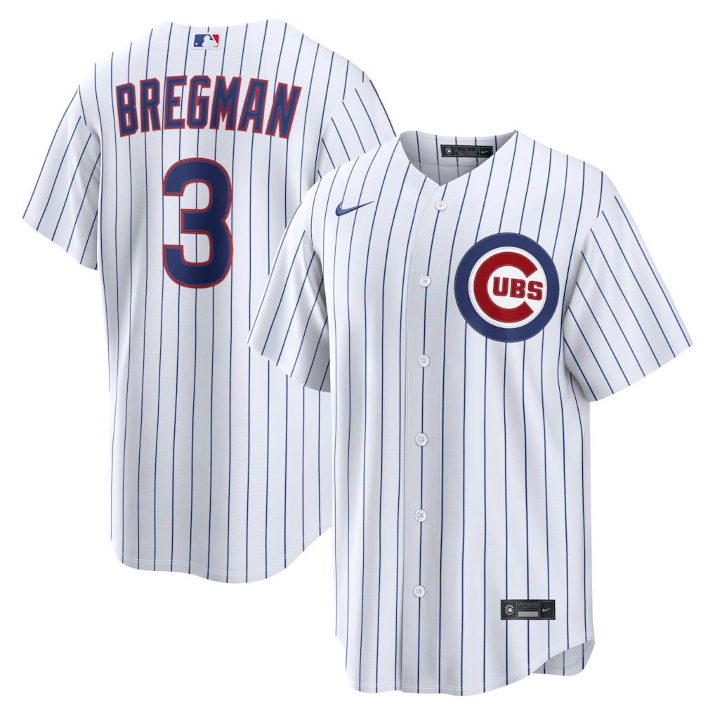 Youth Chicago Cubs Alex Bregman White Home Premium Twill Replica Jersey - Pro Jersey Sports