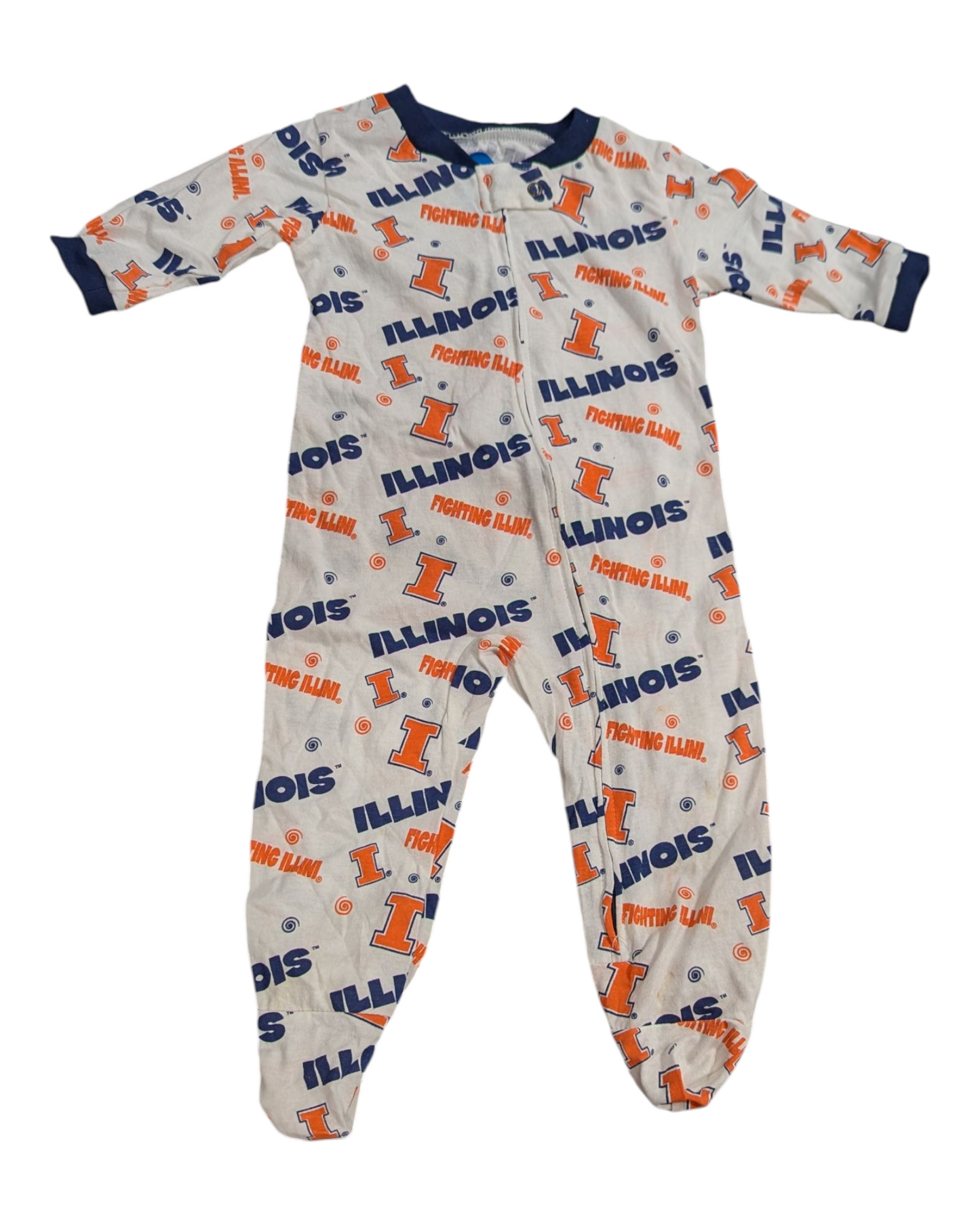 Infant Illinois Fighting Illini White Coverall - Pro Jersey Sports