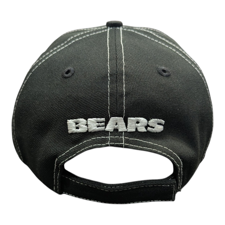 Chicago Bears New Era Navy Black and White Stitch 9FORTY Adjustable Hat - Pro Jersey Sports