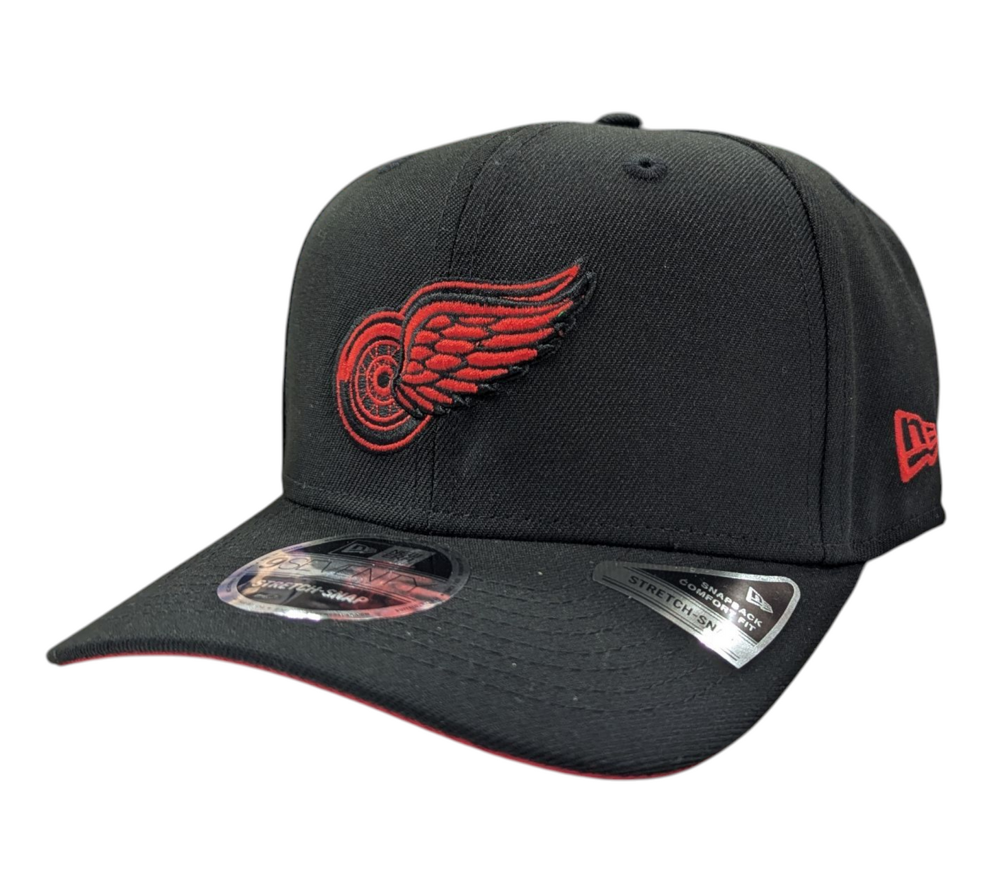Detroit Red Wings New Era NHL Black D 9SEVENTY Adjustable Hat - Pro Jersey Sports