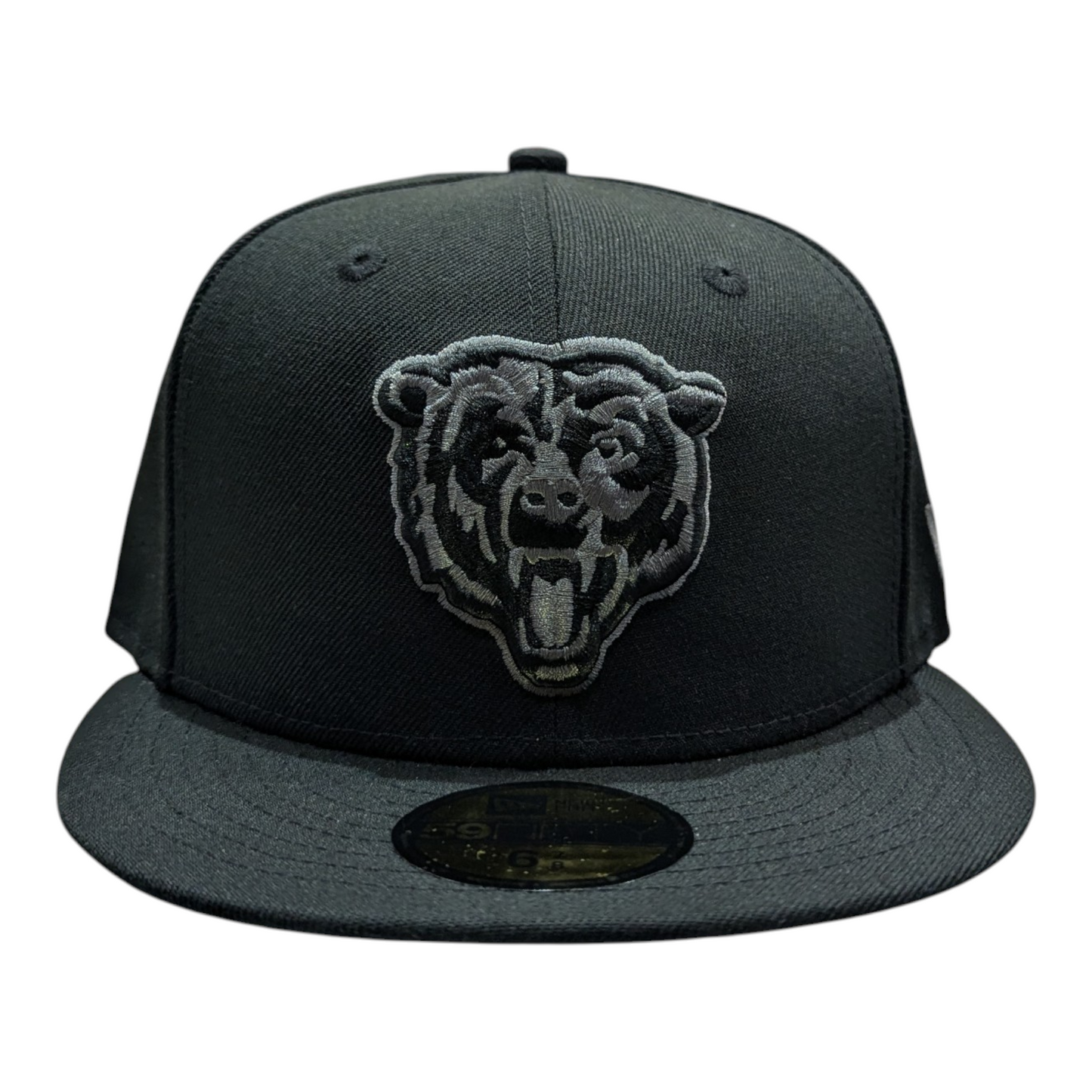 Men's New Era Black Chicago Bears Graphite Logo 59FIFTY Fitted Hat