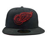 Detroit Red Wings New Era Black 59FIFTY Fitted Hat - Pro Jersey Sports