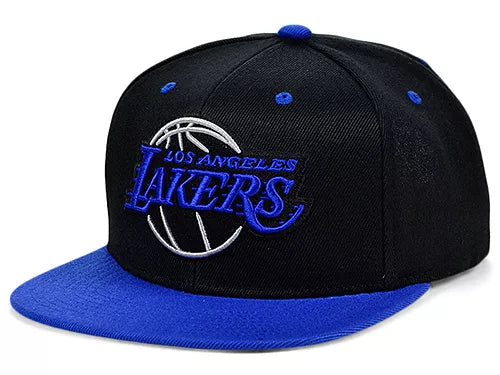 Men's Los Angeles Lakers NBA 2 Tone Black/Blue Royalty Mitchell & Ness Snapback Hat