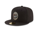 Chicago Cubs New Era Black Static 59FIFTY Fitted Hat - Pro Jersey Sports
