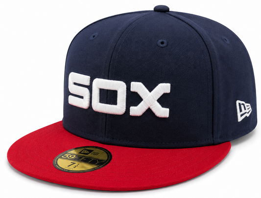 Chicago White Sox 1983 Road New Era Cooperstown Classics Navy/Red 59FIFTY Fitted Hat