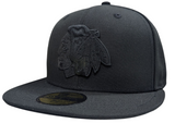 Chicago Blackhawks New Era Tonal Black 59FIFTY Fitted Hat - Pro Jersey Sports