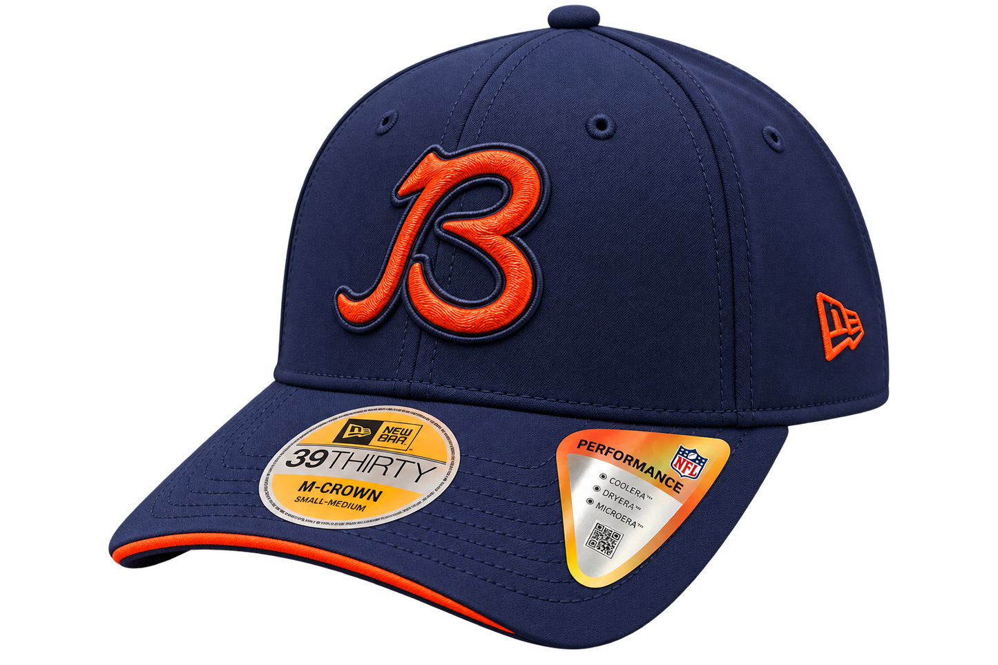 Chicago Bears New Era 2026 Sideline Alternate "B" 39THIRTY M-Crown Flex Fit Hat-Navy