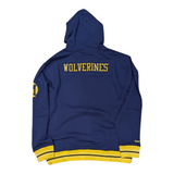 Men's Michigan Wolverines Mitchell & Ness Navy Playoff Win Lightweight Fleece Hoodie - Pro Jersey Sports