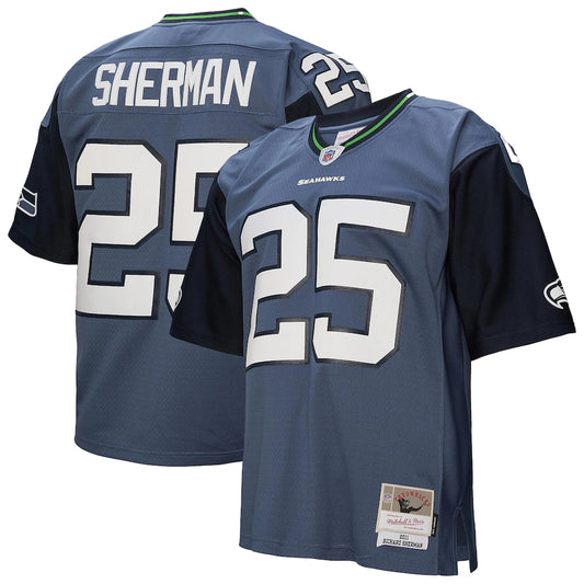 Men's Seattle Seahawks Richard Sherman Mitchell & Ness Blue 2011 Legacy Replica Jersey