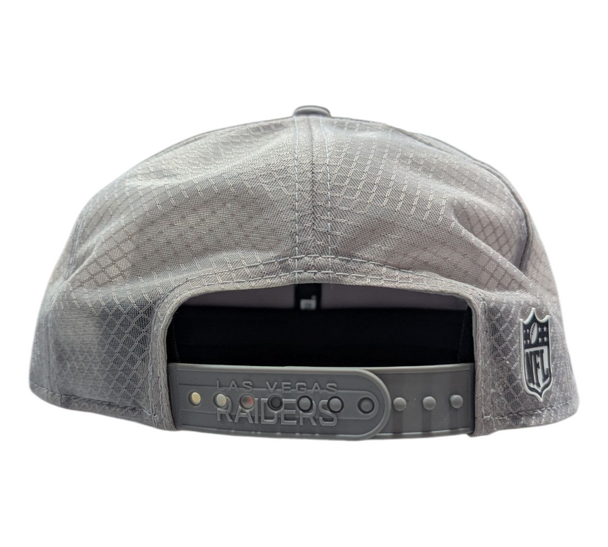 Men's Las Vegas Raiders New Era Gray 2025 NFL Sideline Heat 9SEVENTY Adjustable Hat - Pro Jersey Sports