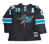 Men's Joe Thornton San Jose Sharks 2009-10 Black Power Play Player Jersey - Pro Jersey Sports
