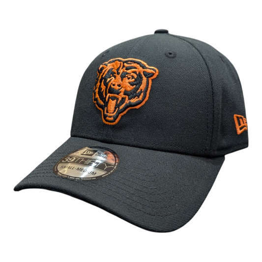 Chicago Bears New Era Black Neon Primary 39THIRTY Flex Hat