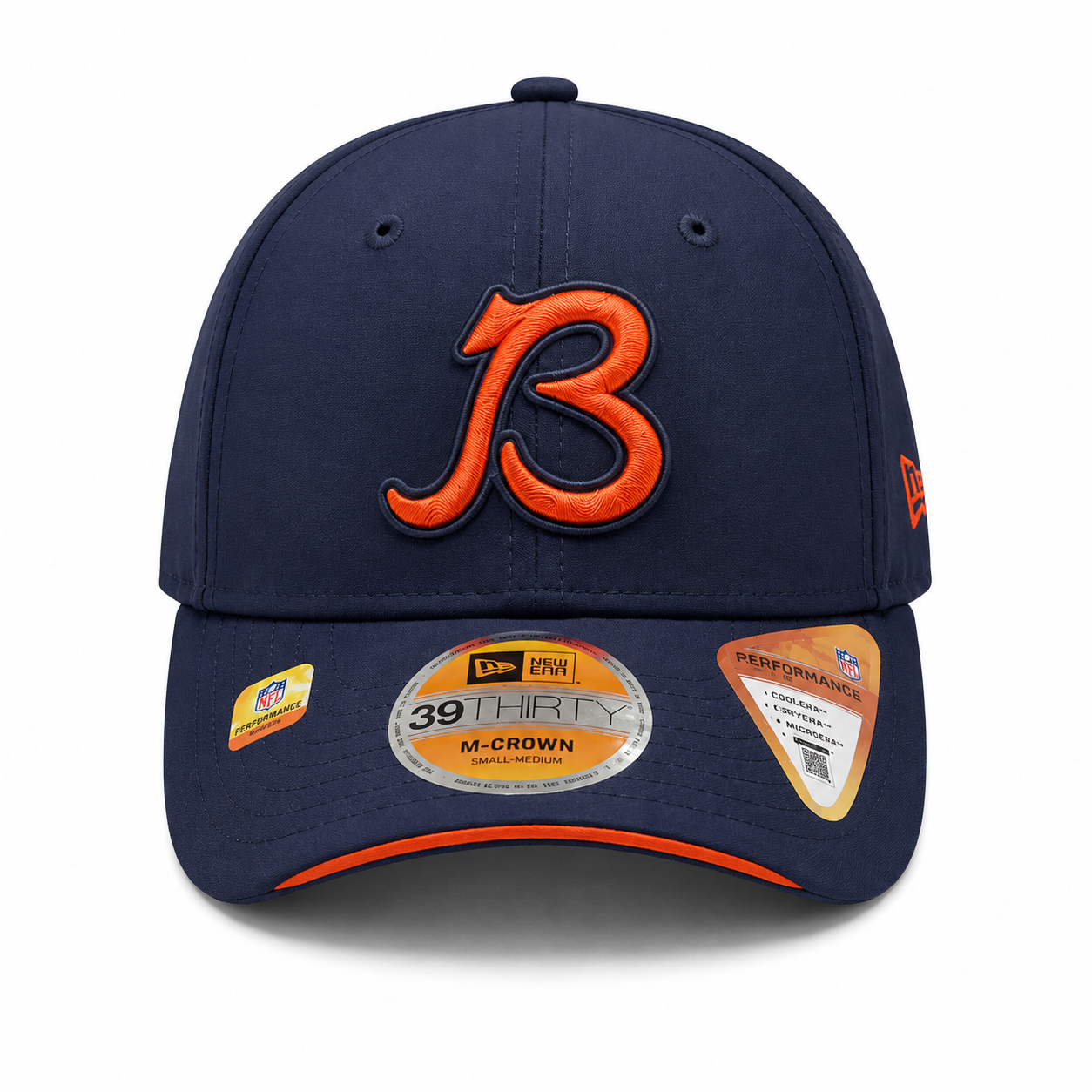 Chicago Bears New Era 2026 Sideline Alternate "B" 39THIRTY M-Crown Flex Fit Hat-Navy