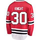 Youth Spencer Knight Chicago Blackhawks Red Home Fanatics Premium Twill Breakaway Replica Jersey - Pro Jersey Sports