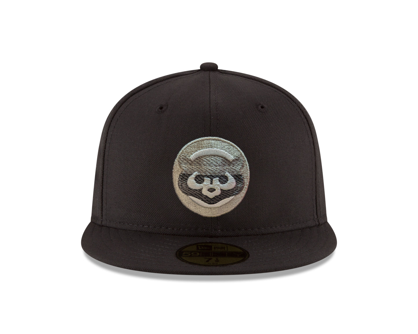 Chicago Cubs New Era Black Static 59FIFTY Fitted Hat