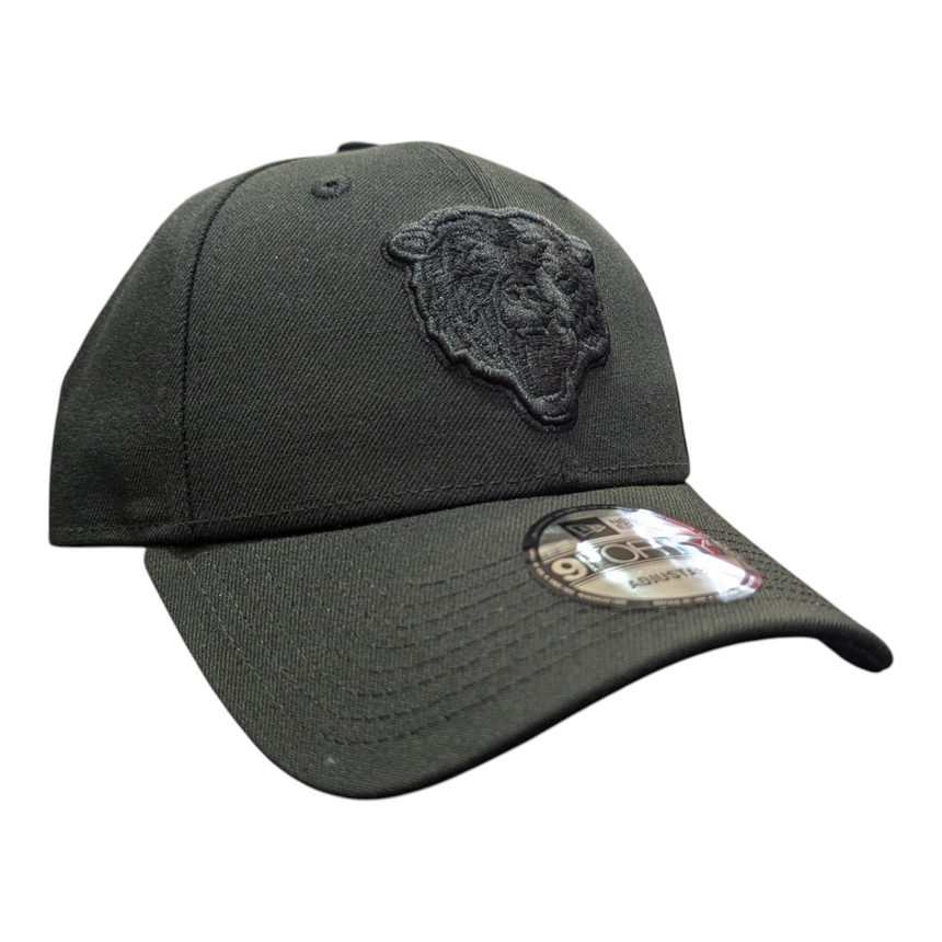 Chicago Bears New Era Tonal Black 9FORTY Adjustable Hat - Pro Jersey Sports