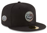 Chicago Cubs New Era Black Static 59FIFTY Fitted Hat - Pro Jersey Sports