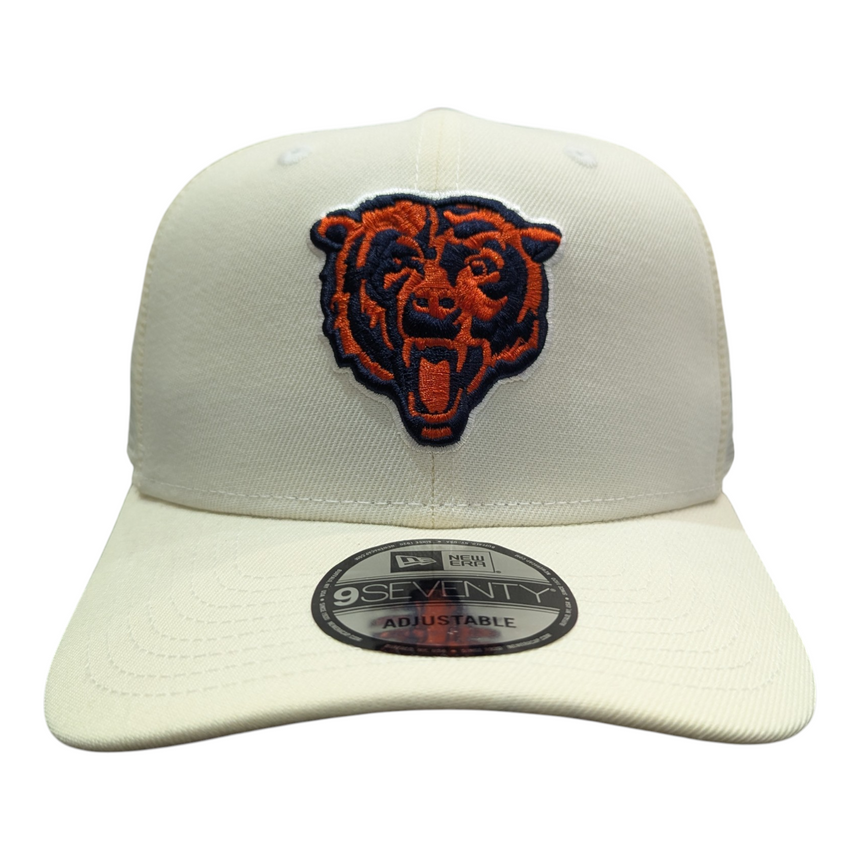 Chicago Bears New Era Cream 9SEVENTY Trucker Adjustable Hat - Pro Jersey Sports