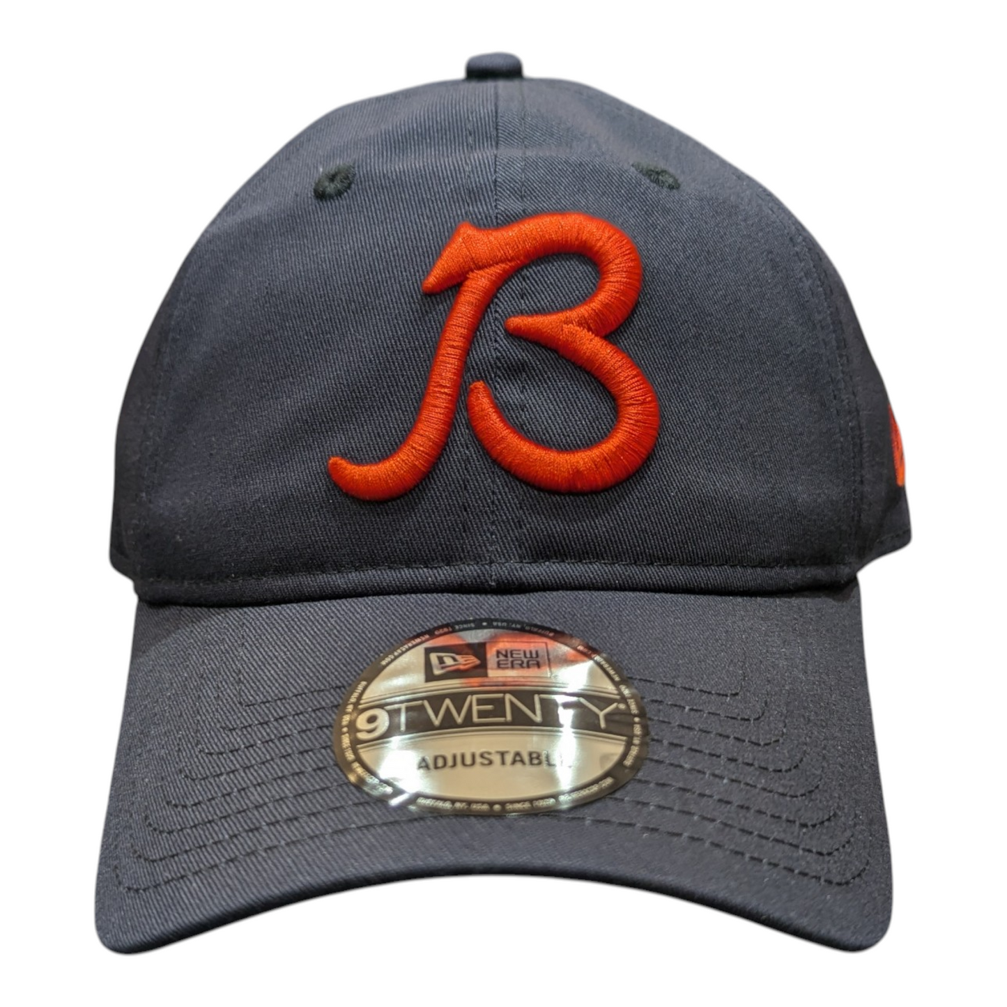 Chicago Bears New Era Navy B Gridiron 9TWENTY Adjustable Hat - Pro Jersey Sports