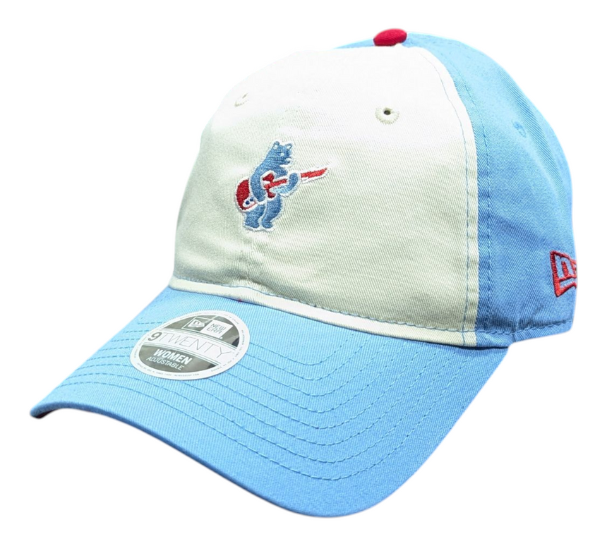 Women's Chicago Cubs Guitar Bear Alternate Micro Baby Blue New Era 9TWENTY Adjustable Hat - Pro Jersey Sports