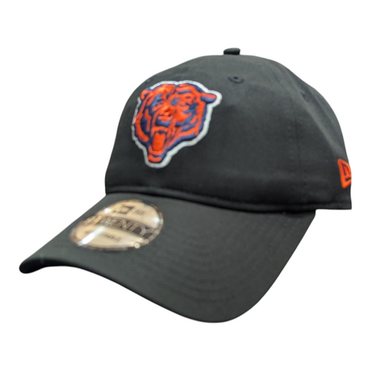 Chicago Bears New Era Black Primary Logo 9TWENTY Adjustable Hat - Pro Jersey Sports